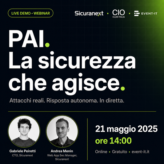 Sicuranext Platform PAI - Live demo