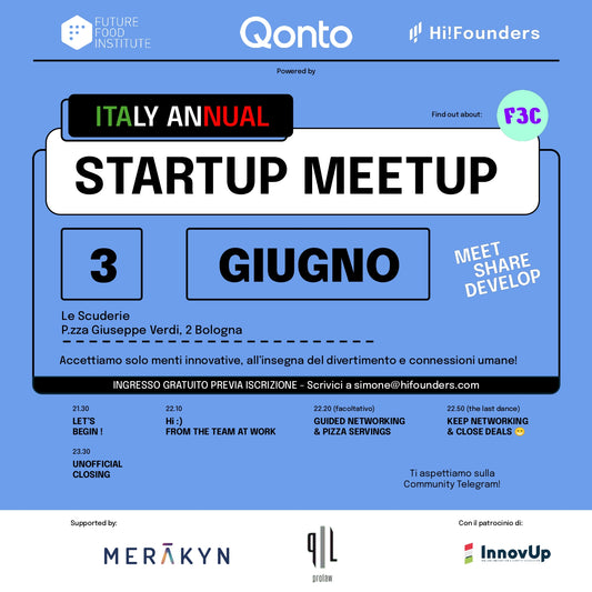Italy Annual Startup Meetup - EventFlyer