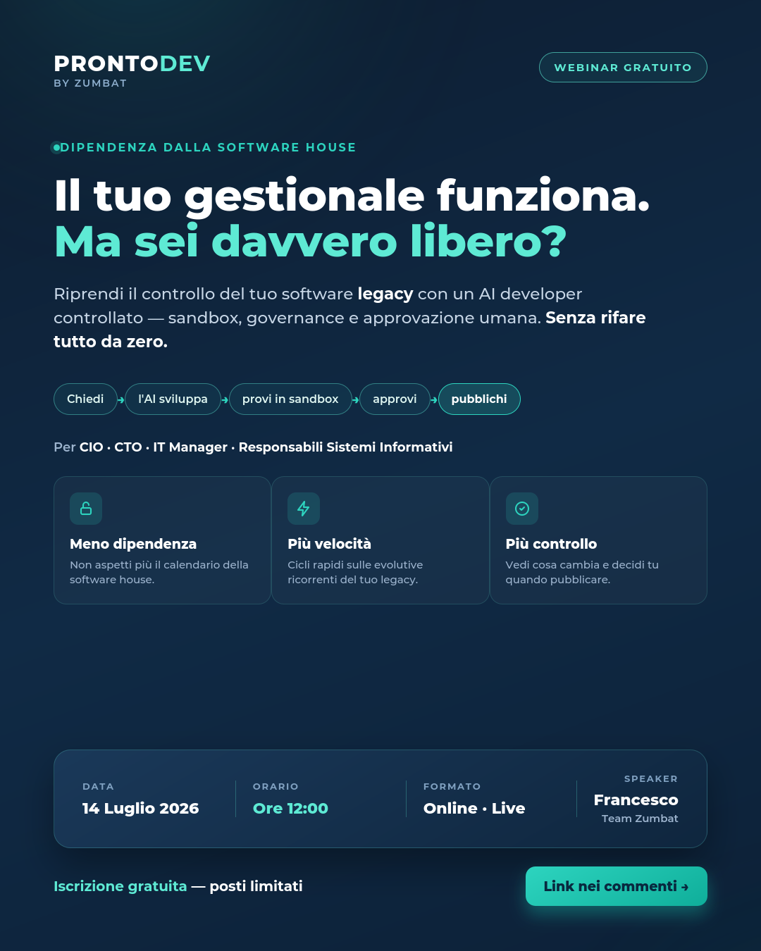 PRONTODEV webinar